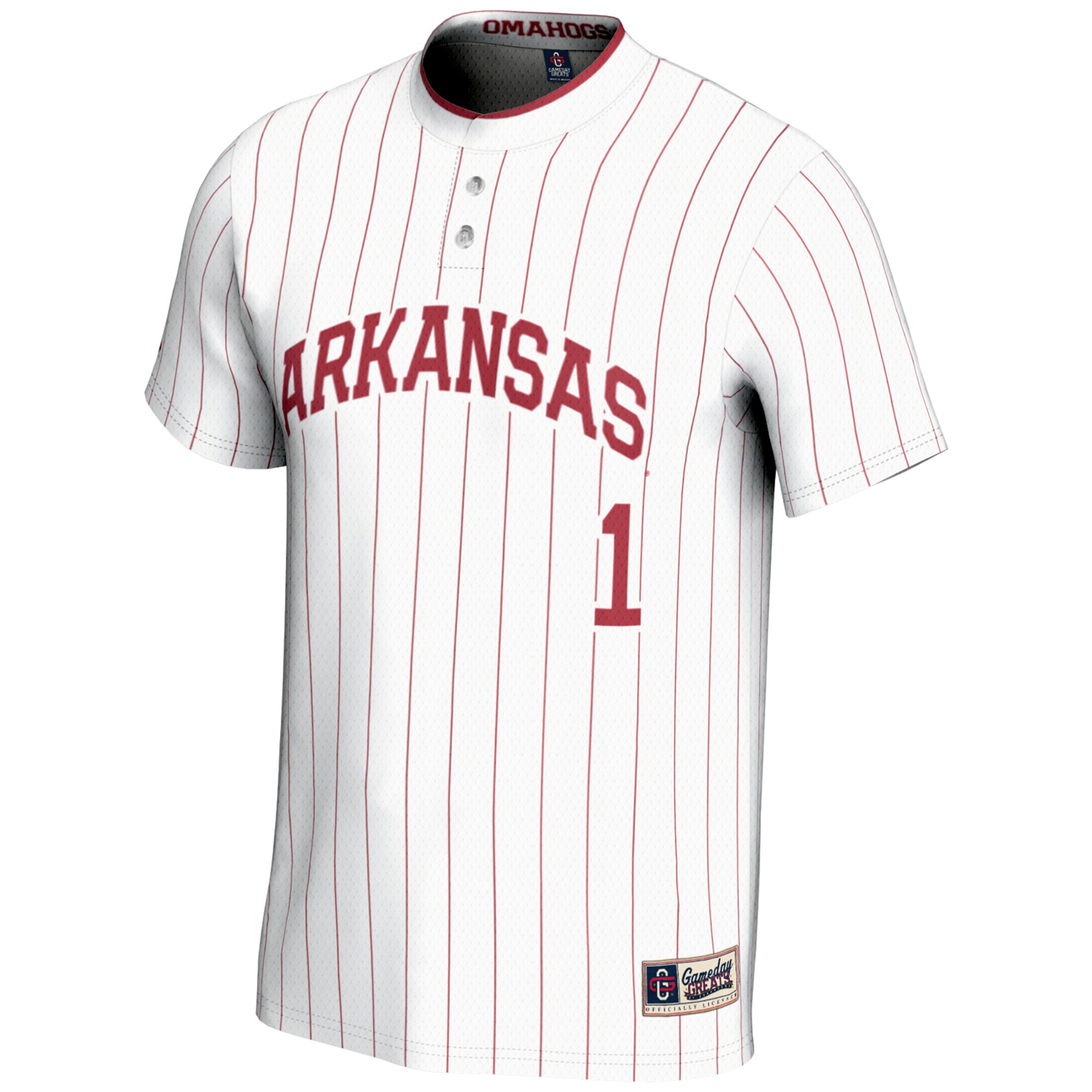 [DDG] Arkansas Razorbacks GameDay Greats Unisex Lightweight Softball Jersey - White