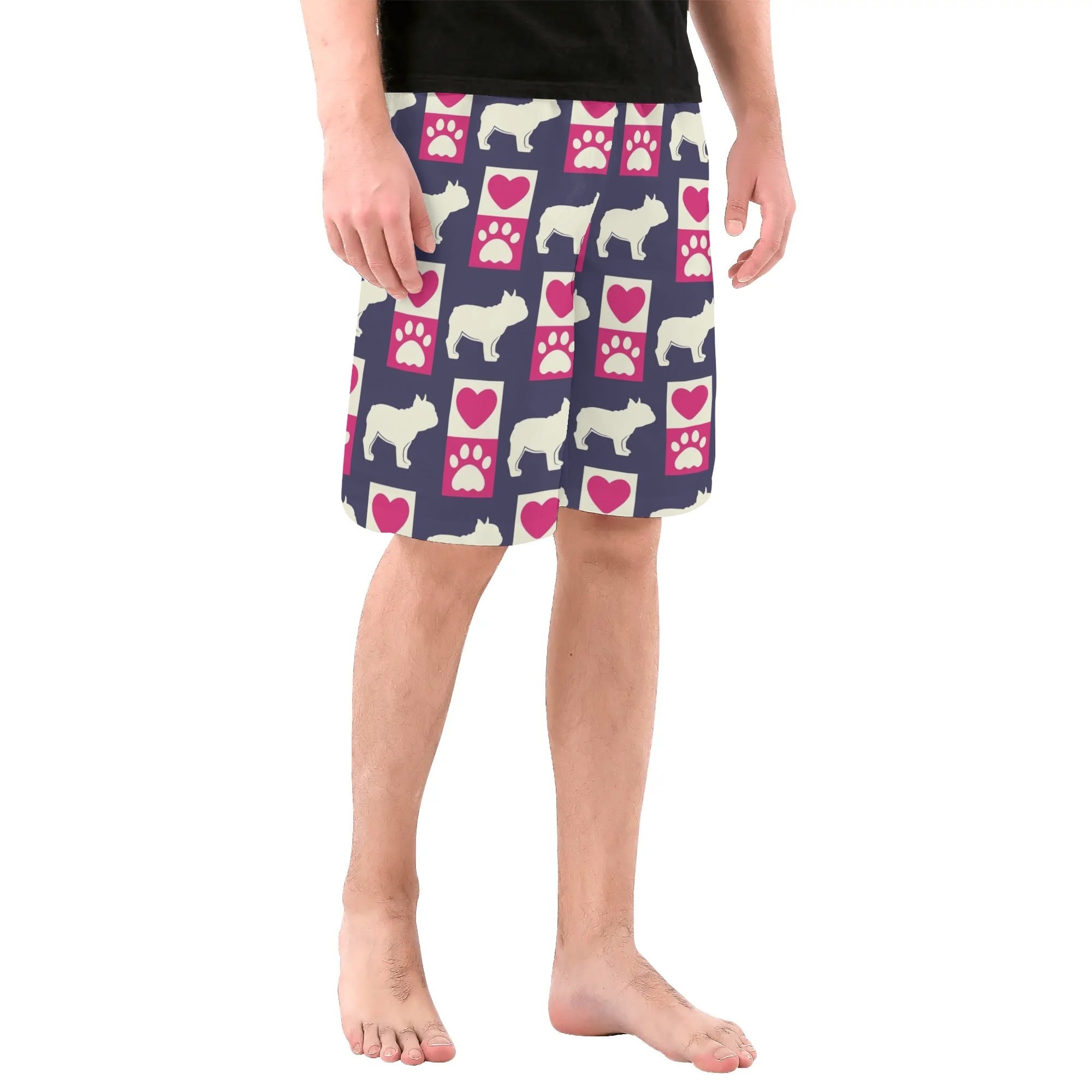 Finn - Non-slip Mens All Over Print Shorts Indoor Use | Safe For Paws