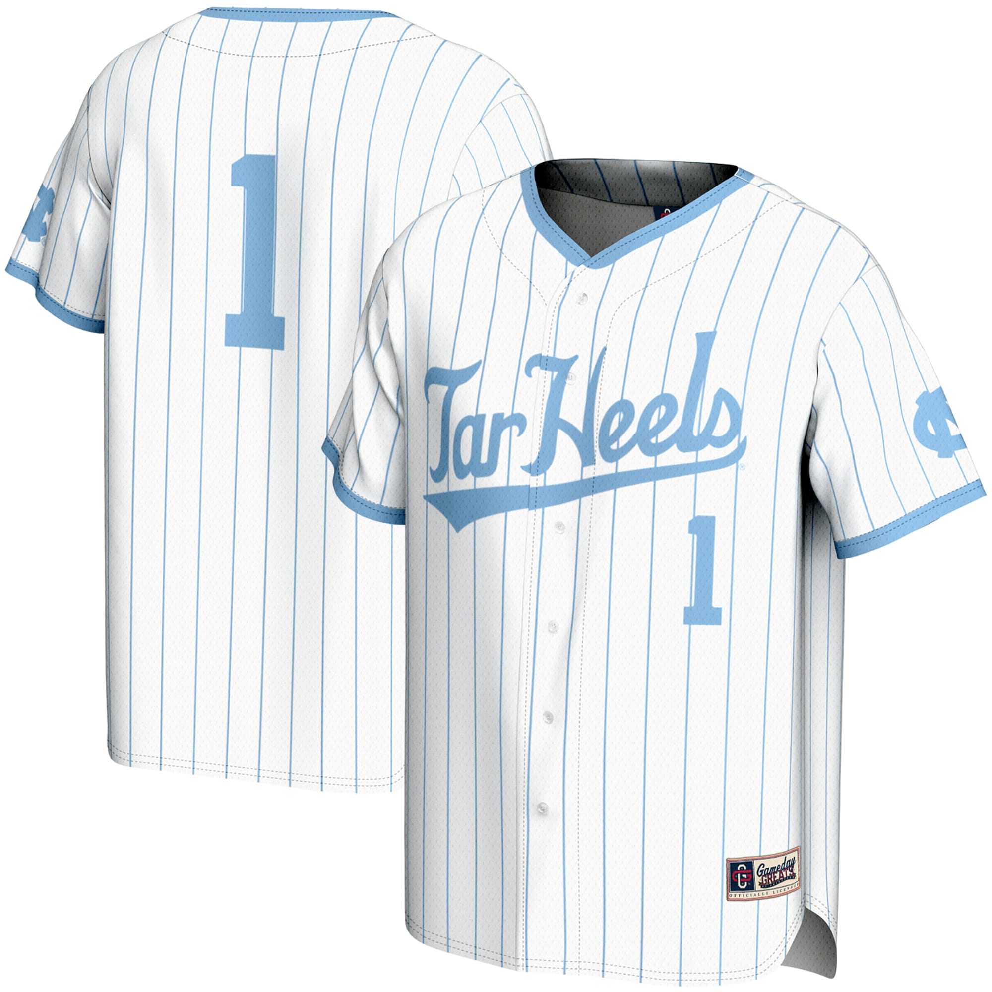[NJP] North Carolina Tar Heels GameDay Greats Youth Lightweight Baseball Jersey - White