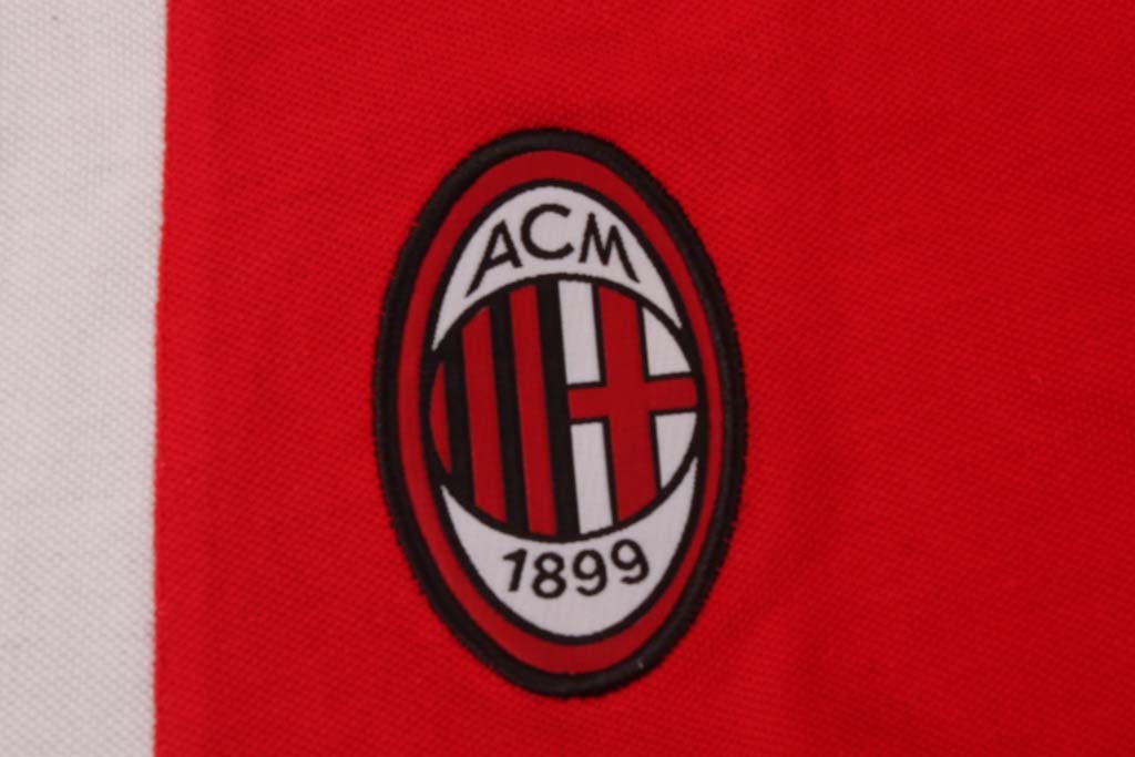 Lightweight 2014 AC Milan Black Short Sleeve Polo T-Shirt