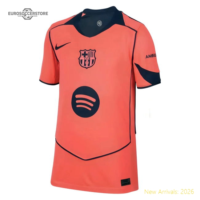 Barcelona Authentic Third Jersey Comfortable Breathable