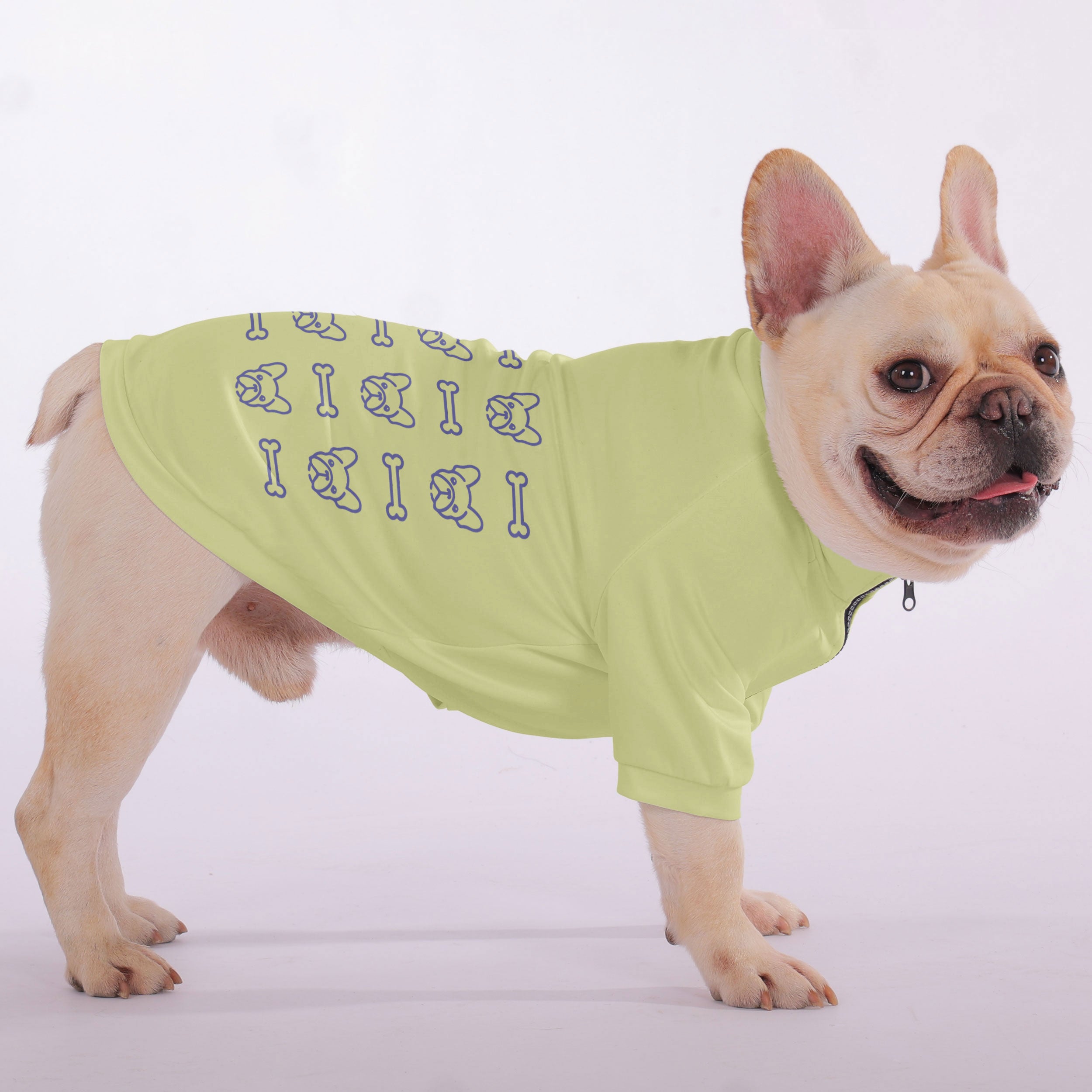 Lover Snuggly Zip-up Sweatshirt For French Bulldogs For Dog Lovers