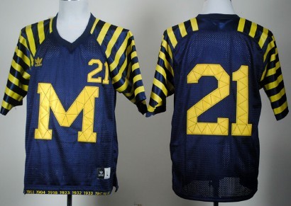 Men's UM Wolverines Blue 2024 replica Desmond Howard #21 stitched