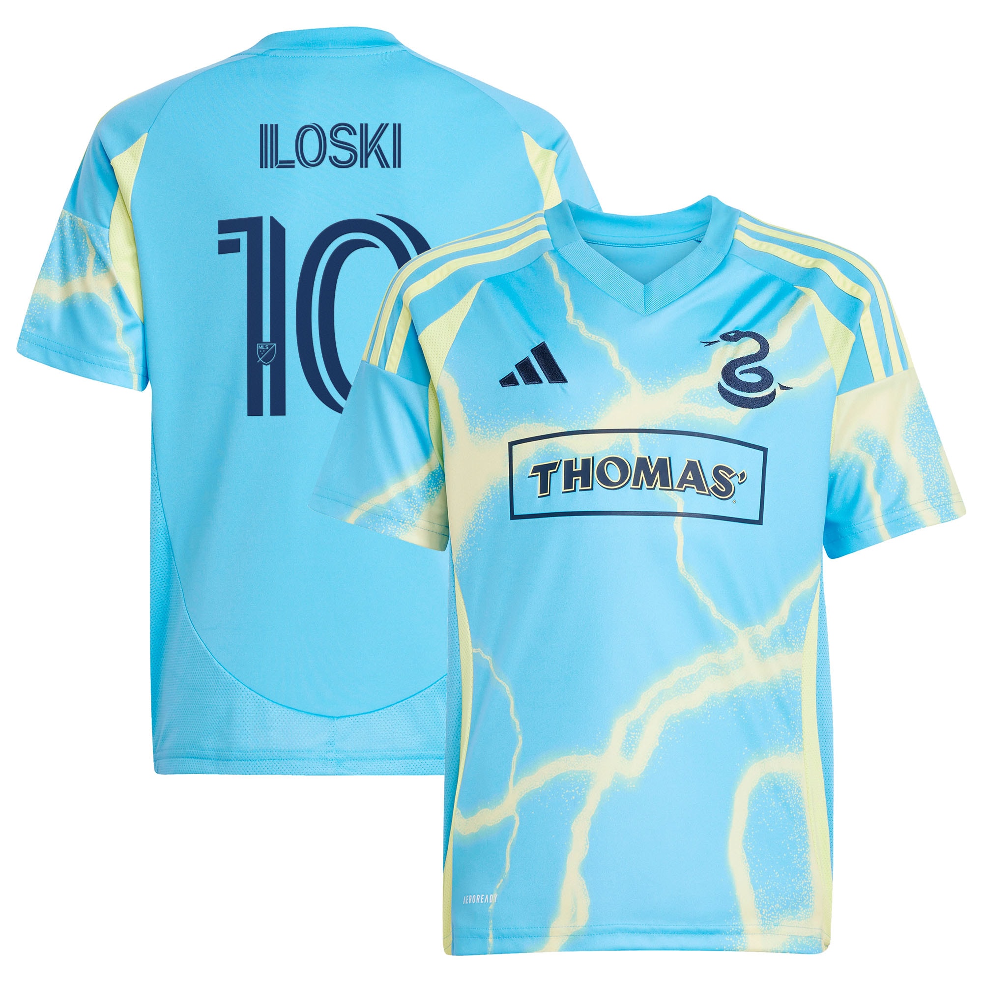 [LK] Milan Iloski Philadelphia Union Youth 2025 The Voltage Kit Replica Jersey - Blue