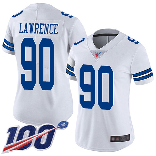 Authentic DAL Cowboys NFL #90 Demarcus Lawrence Limited White Jersey