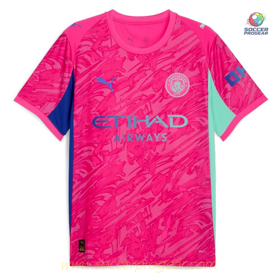 Manchester City Home Children Shirt 2025-26 Edition Pink Goalkeeper