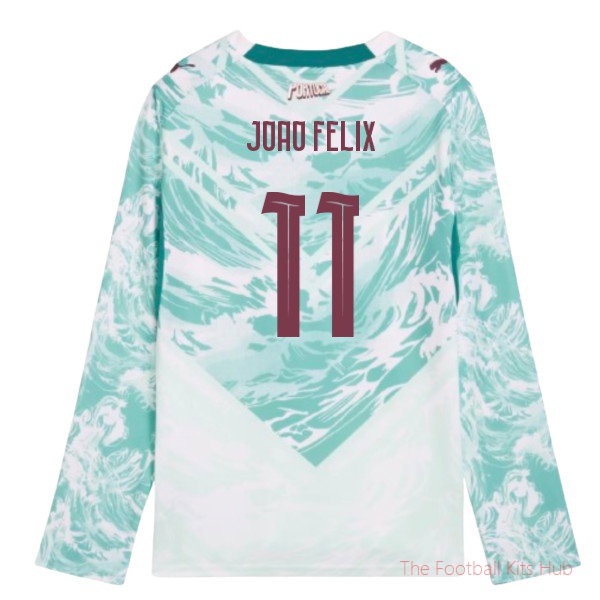 2026-2027 Portugal Long Sleeve Away Shirt (Kids) (Joao Felix 11)