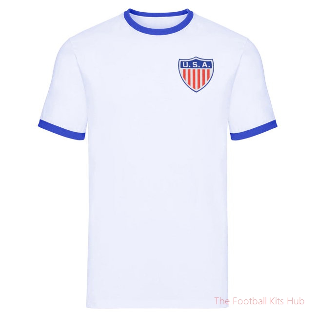 USA National Team Embroidered Ringer Tee (White)