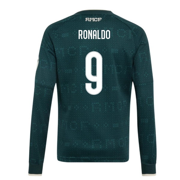 2026-2027 Real Madrid Away Long Sleeve Shirt (Kids) (Ronaldo 9)
