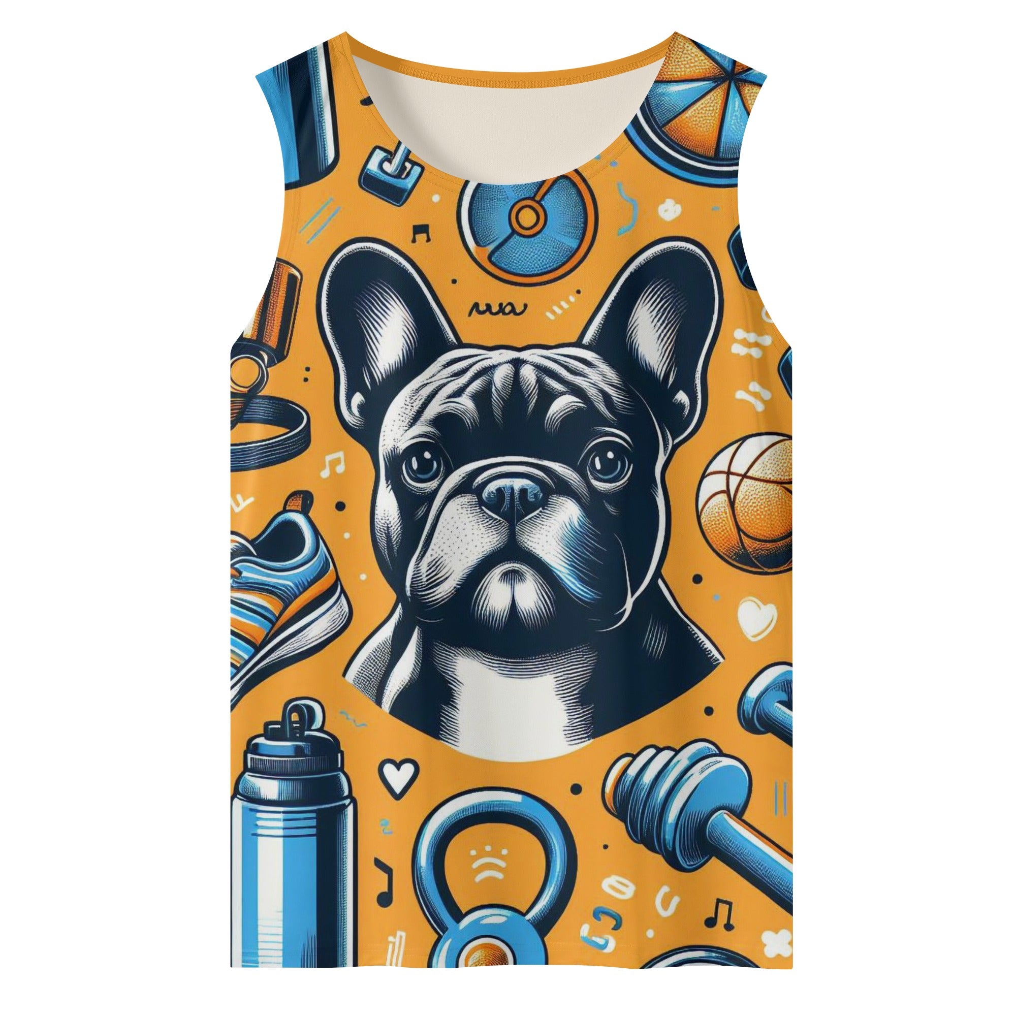 French Bulldog Lover Bruno Men Tank Tops Comfy Casual Apparel