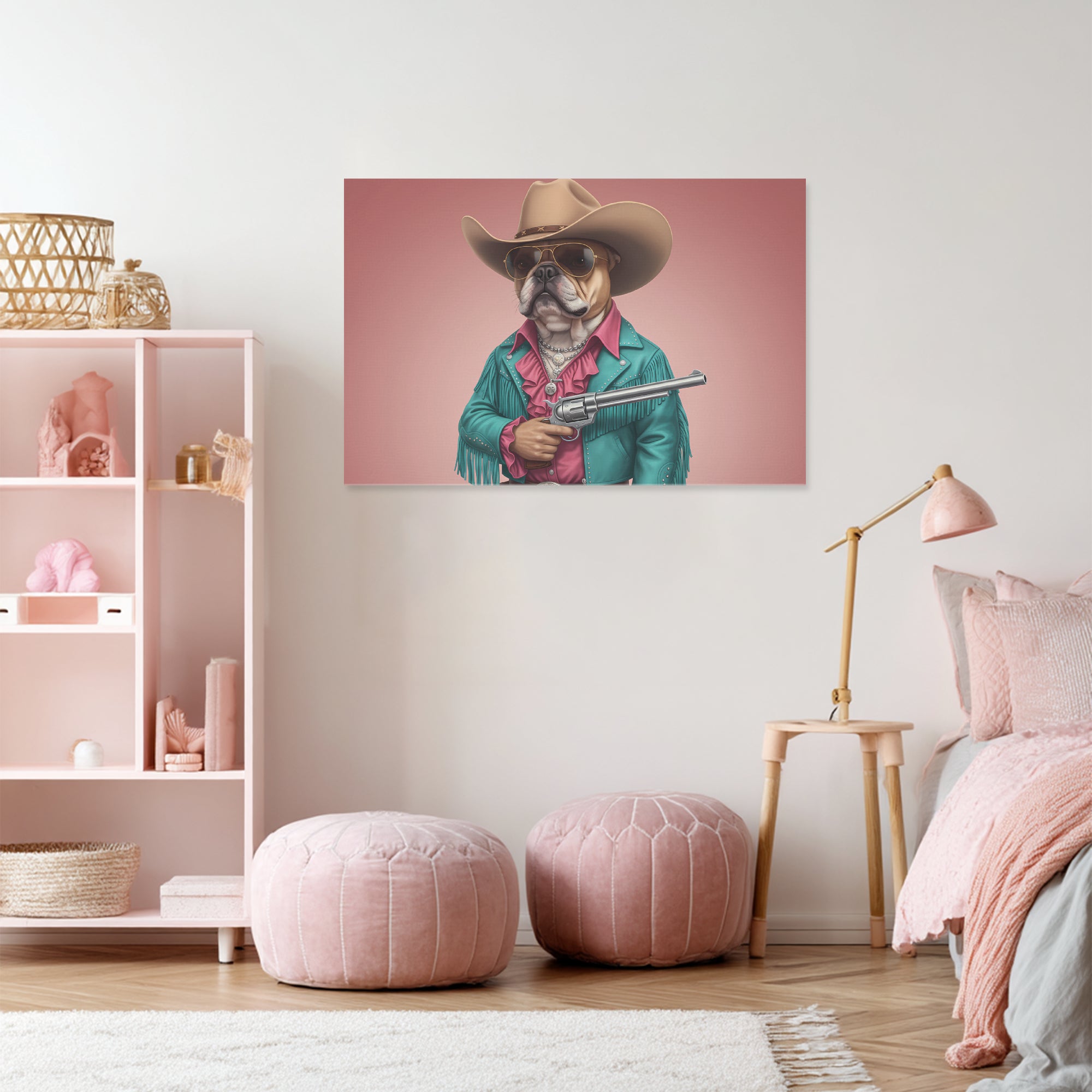 French Bulldog Doris Adorable Frenchie Canvas Wall Art Durable Dog Item