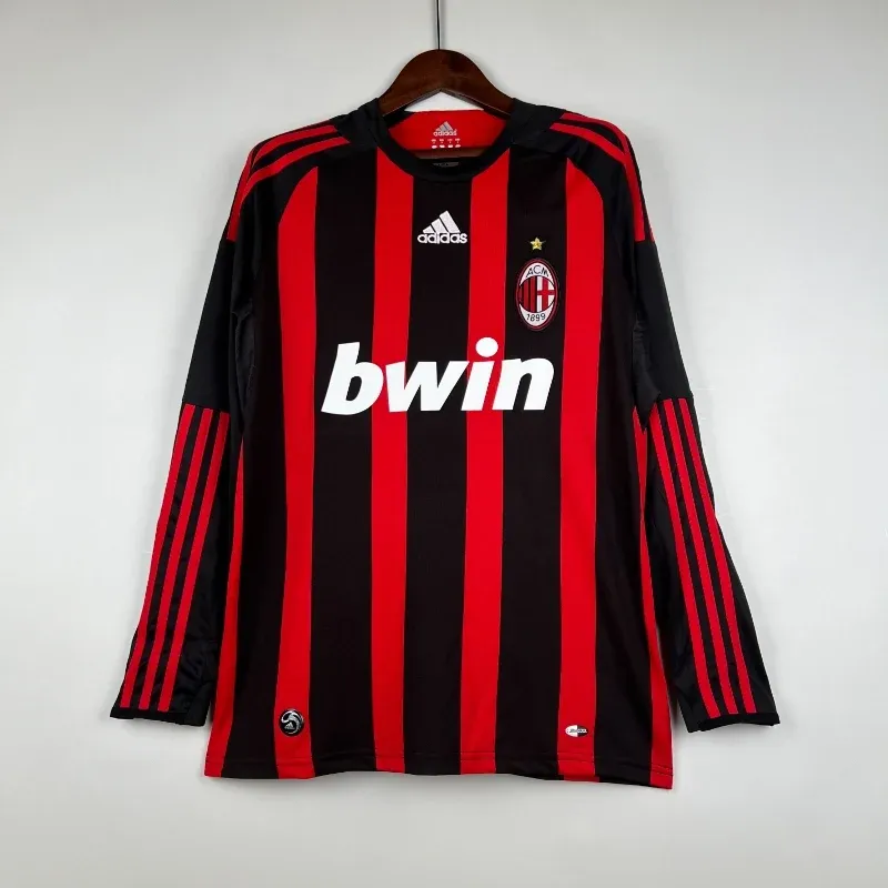 Cheap 2008-2009 AC Milan Long Sleeve Jersey retro kit