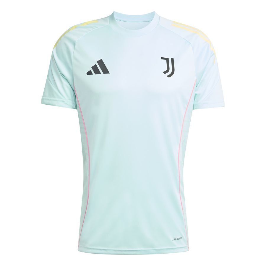 Juventus Training T Shirt Tiro 25 Semi Flash Aqua Supporter Version