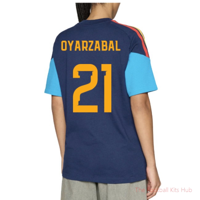 2026-2027 Spain Training Tee (Night Indigo) (Oyarzabal 21)