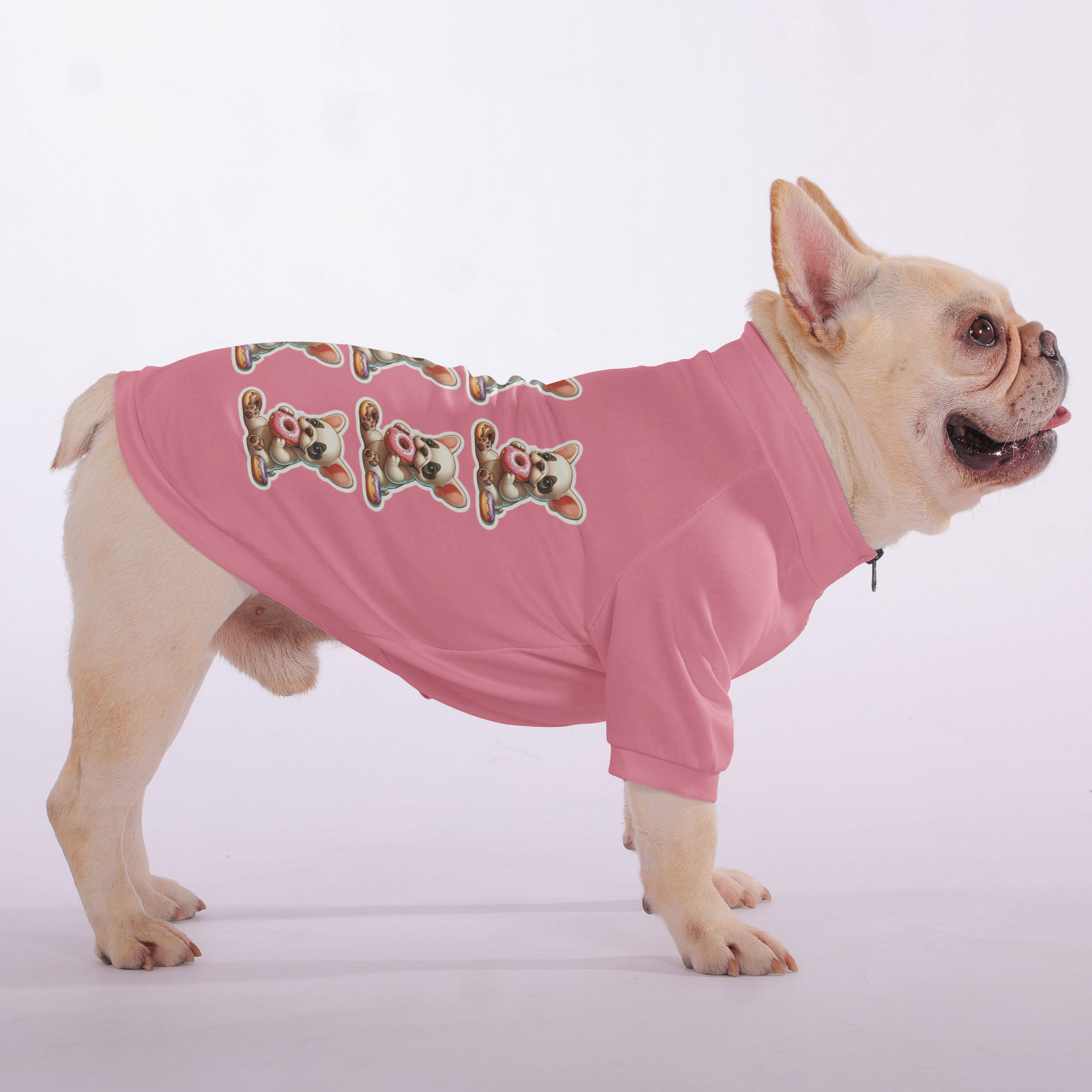 French Bulldog Curcio Snuggly Zip Up Sweatshirt For French Bulldogs Durable Dog Item