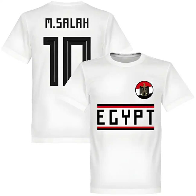 Exclusive-Design Egypt Salah 10 Team T-Shirt - White