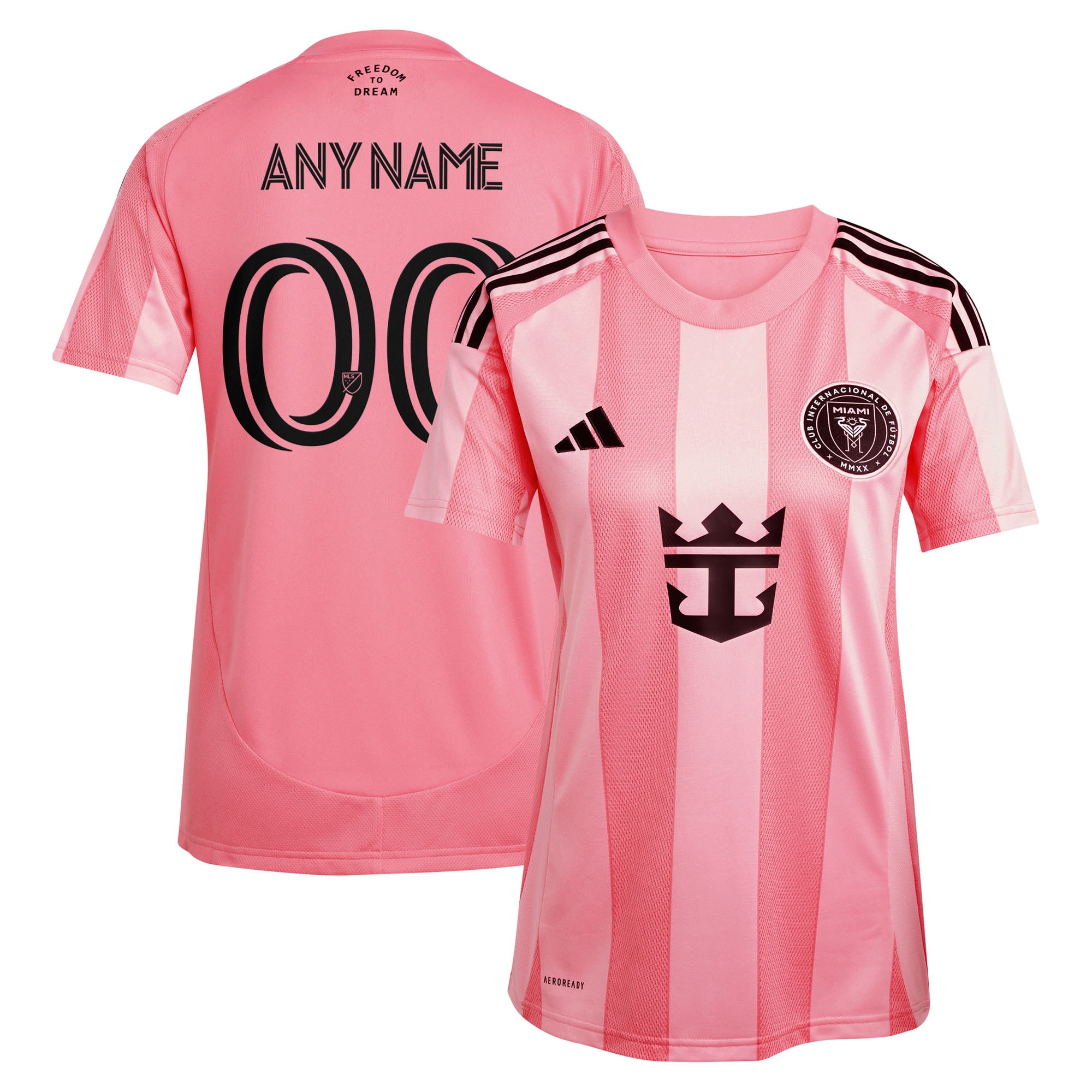[JED] Youth Inter Miami CF Women's 2025 Euforia Replica Custom Jersey - Light Pink
