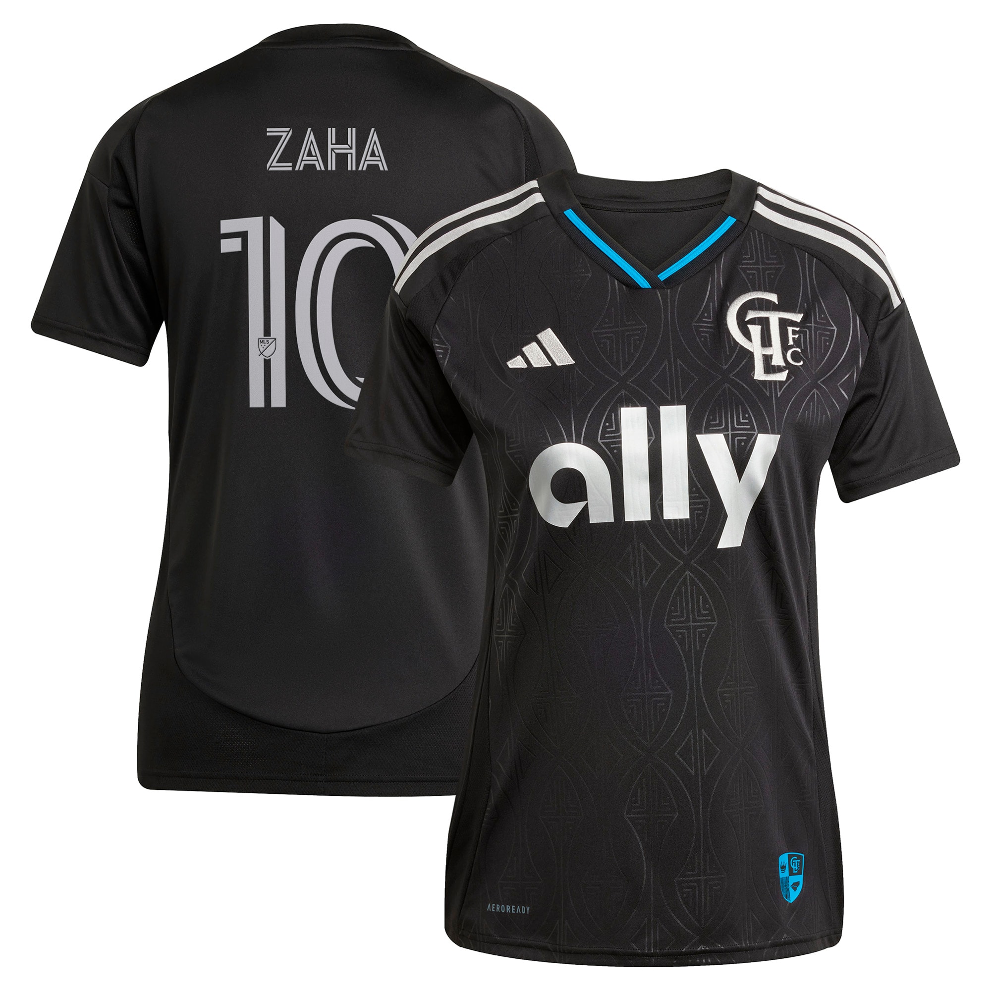 [LK] Wilfried Zaha Charlotte FC Women's 2025 Fortress Kit Replica Player Jersey - Black