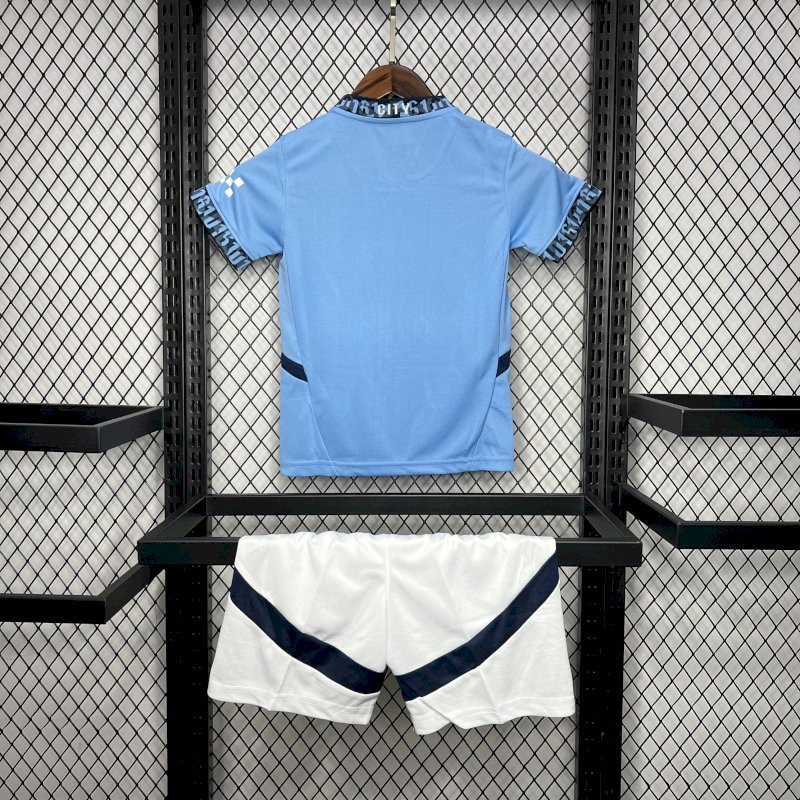 Kids Manchester City 2425 Home Kit ShirtShorts - Official Replica