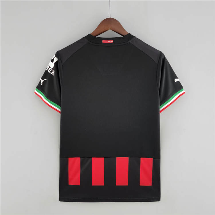 Moisture Wicking AC Milan 2223 Home Red Soccer Jersey Football Shirt