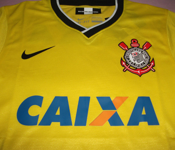 14-15 SC Corinthians Away Yellow Jersey Shirt - Official Replica 3226