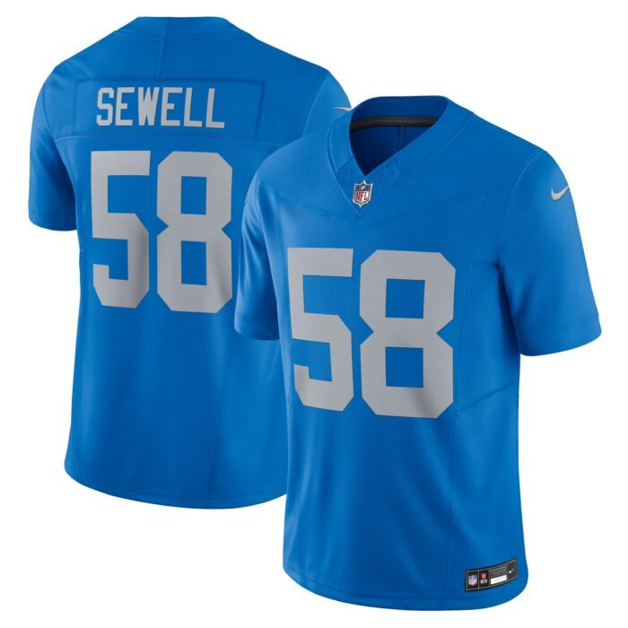 Men's Detroit Lions Penei Sewell Nike Blue Vapor F.U.S.E. ...