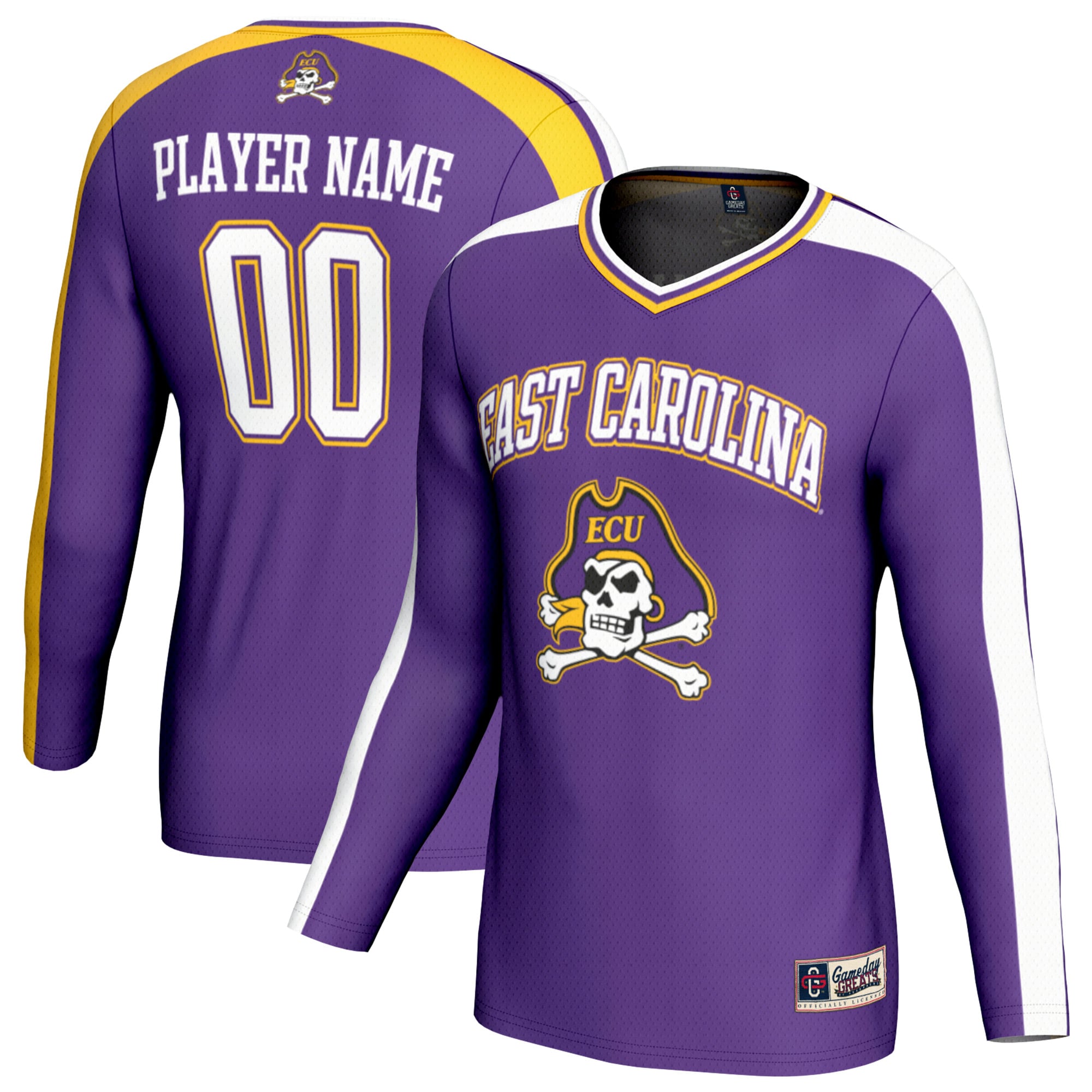 [NJP] ECU Pirates GameDay Greats Youth NIL Pick-A-Player Collegiate Women's Volleyball Lightweight Fashion Jersey - Purple