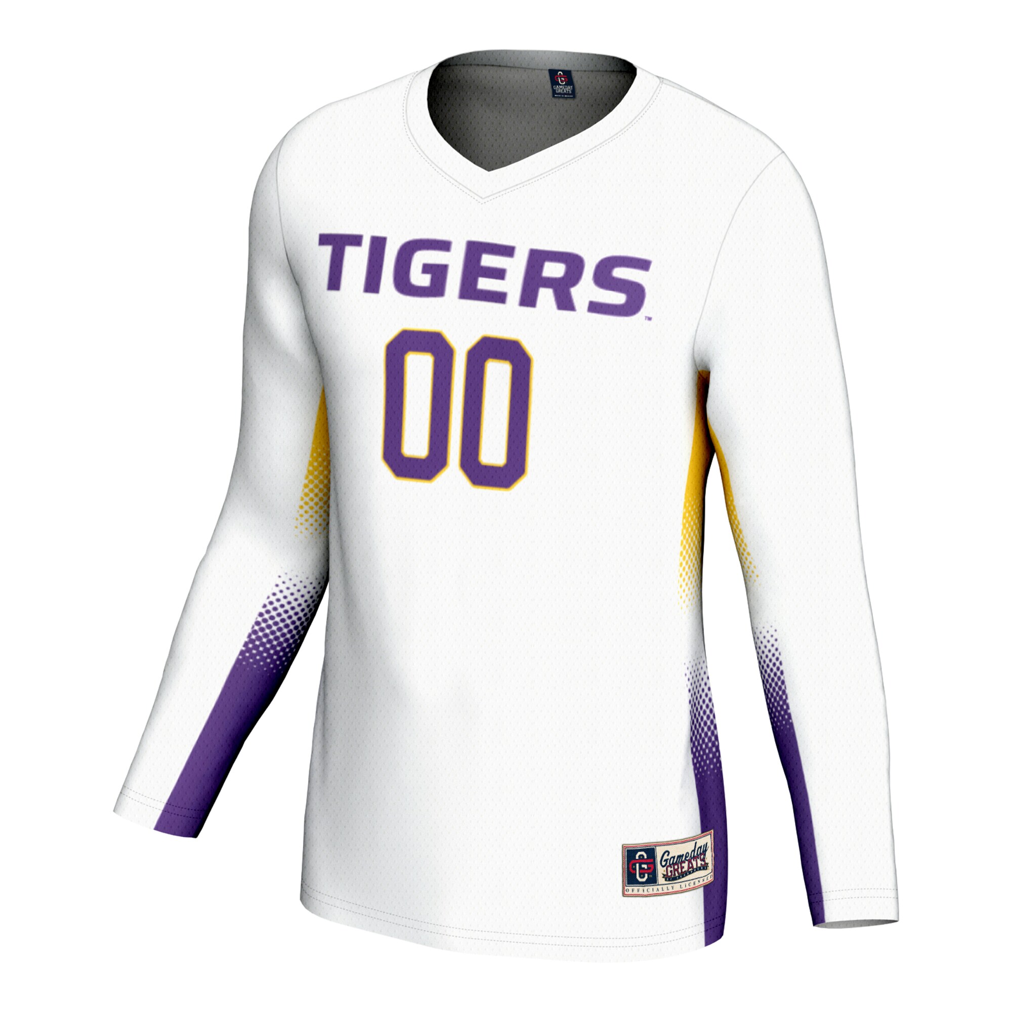 [DDG] LSU Tigers GameDay Greats Unisex NIL Lightweight Volleyball Jersey - White
