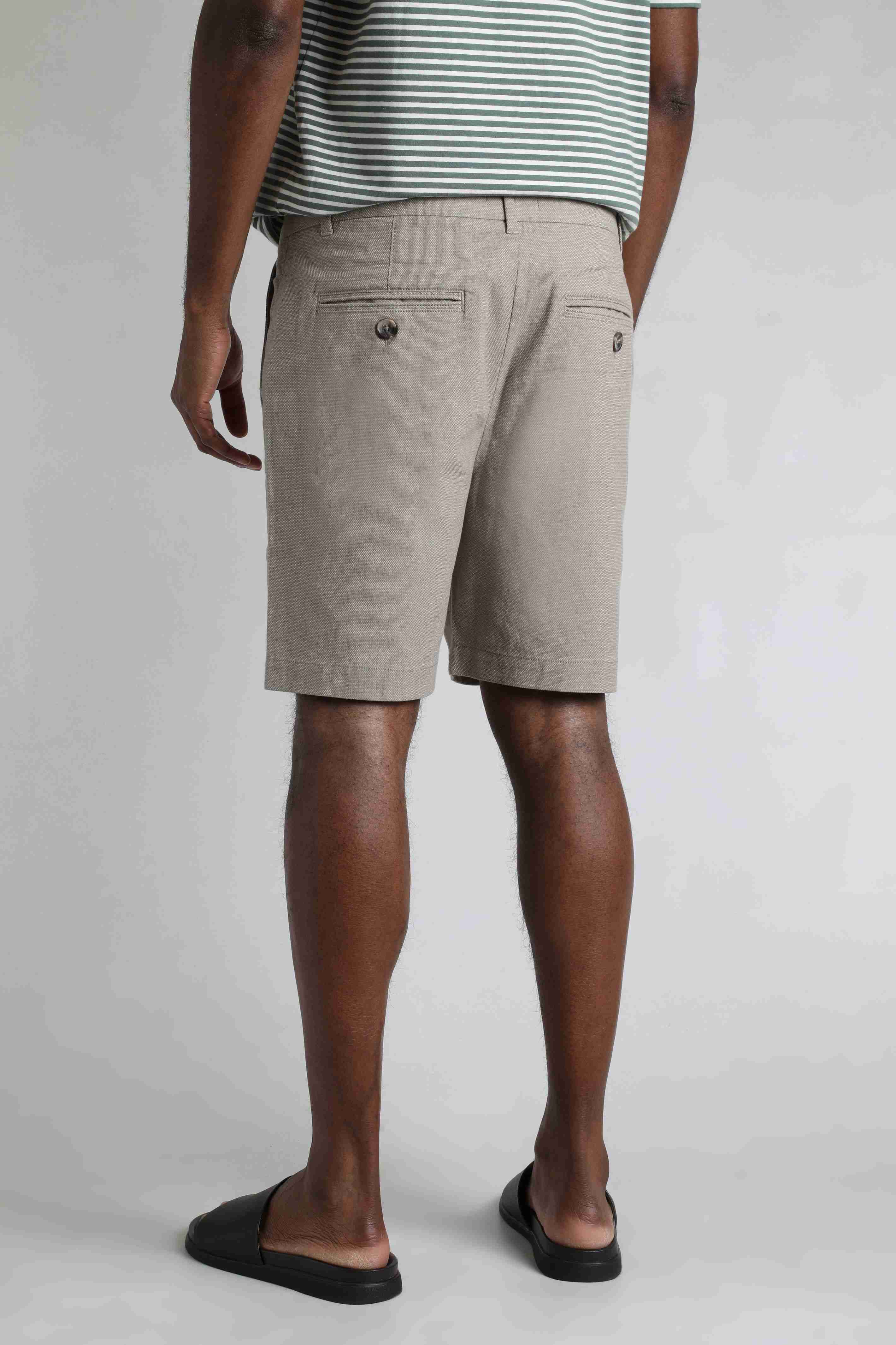 Charleston Textured Chino Shorts Stone