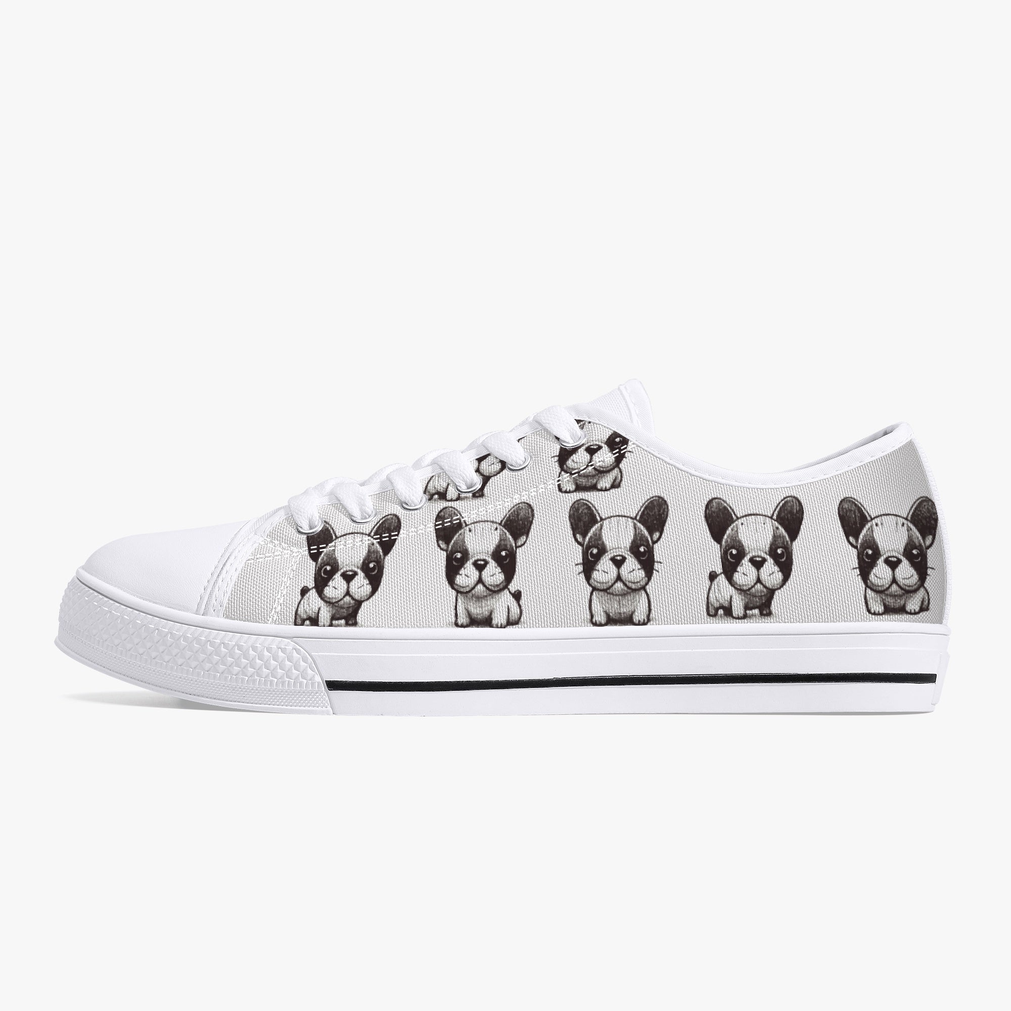 French Bulldog Camilla Classic Low Top Canvas Shoes Protective Paw Gear
