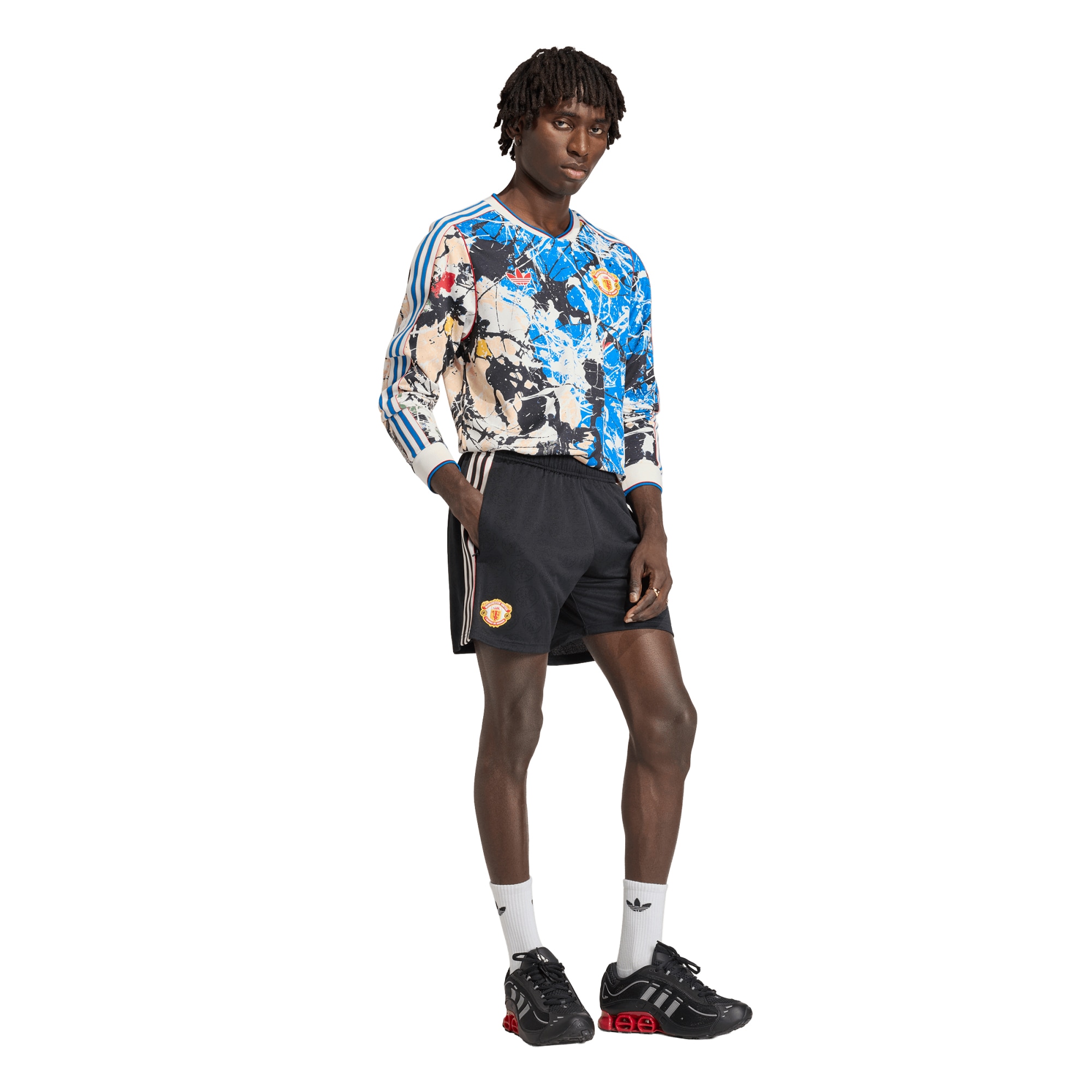 [SJH] Manchester United X Stone Roses Long Sleeve Replica Jersey - Blue