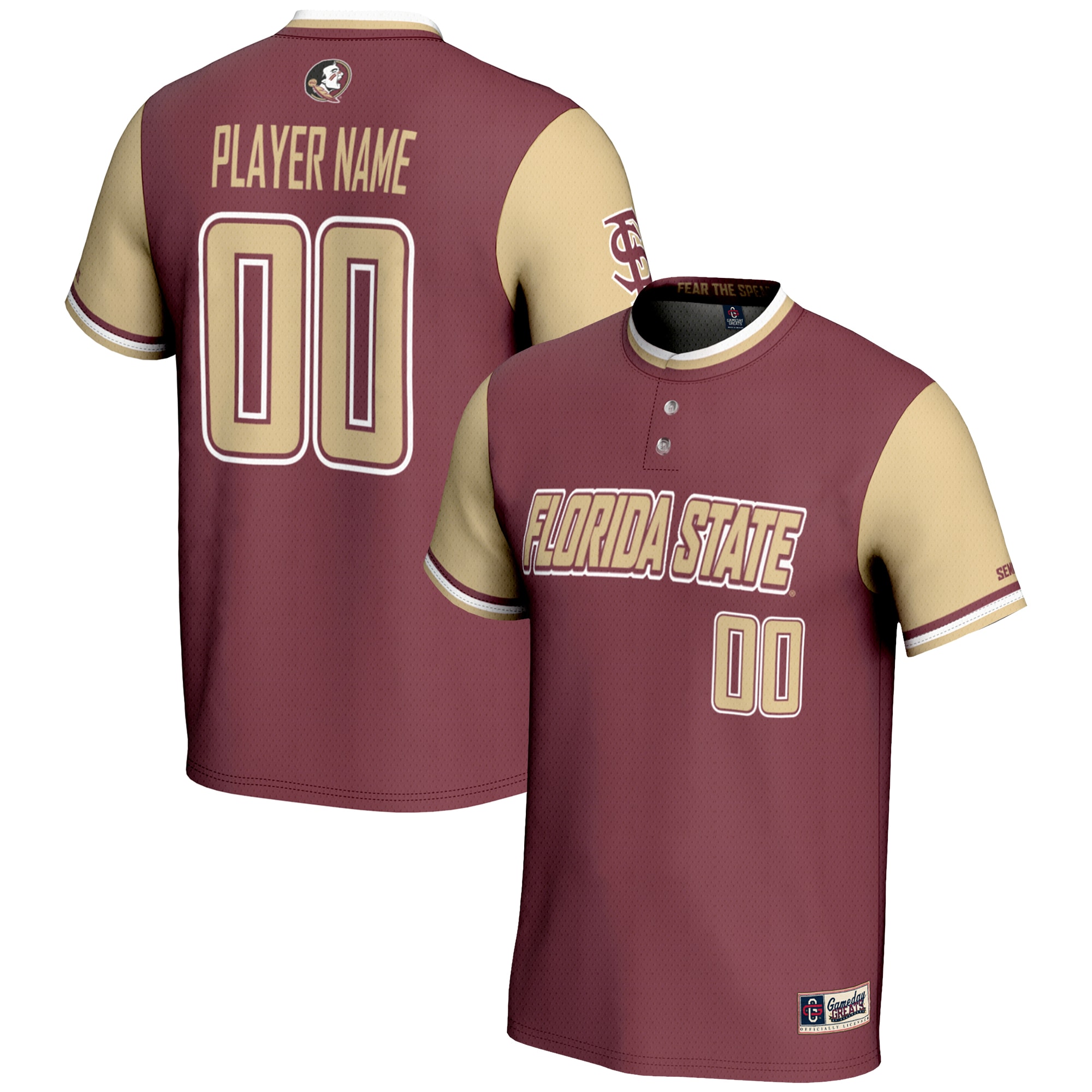 [NJP] Florida State Seminoles GameDay Greats Unisex NIL Pick-A-Player Lightweight Softball Jersey - Garnet