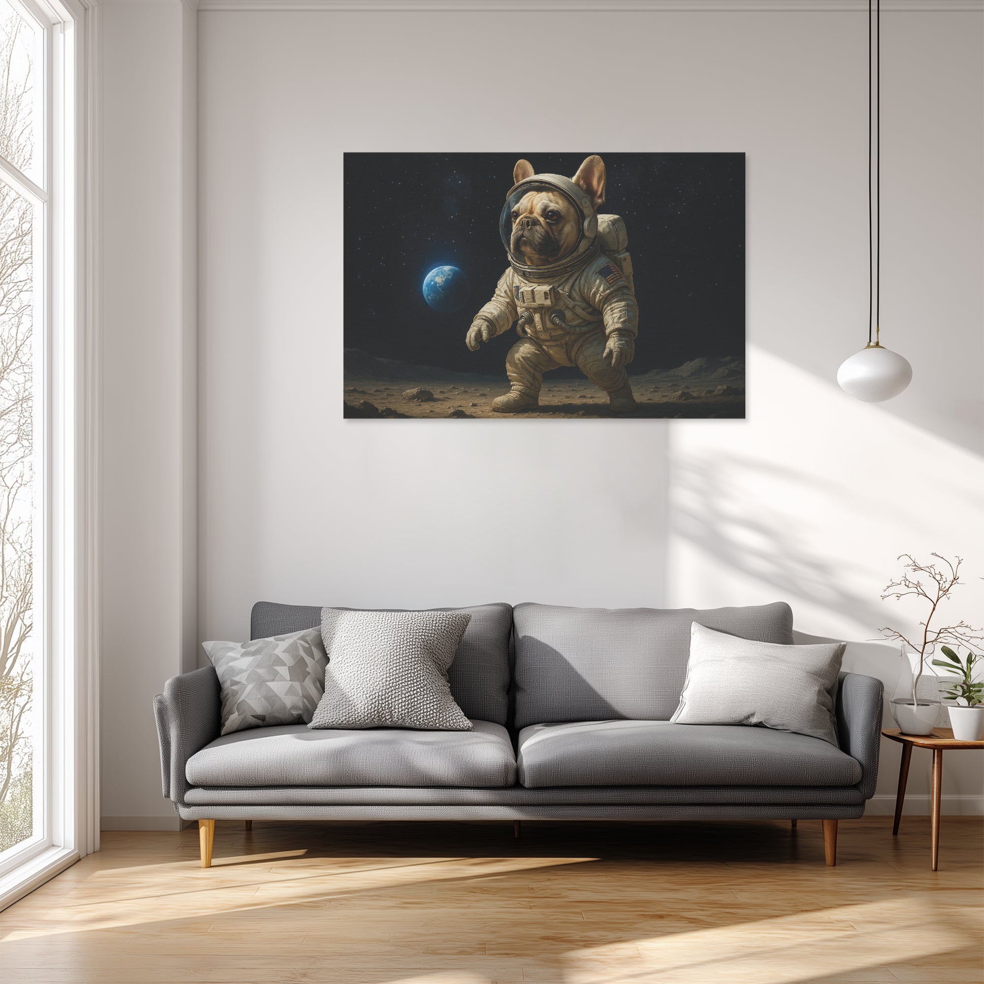 - Dog Owner Adorable Frenchie Canvas Wall Art Outdoor Style | Comfy Fit