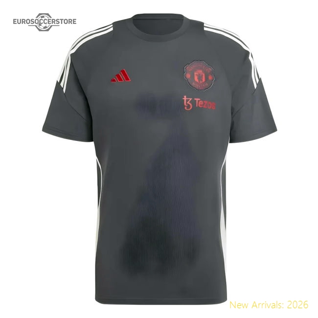 Top-Grade Authentic EU Training Tee Carbon 2024-2025 Man Utd