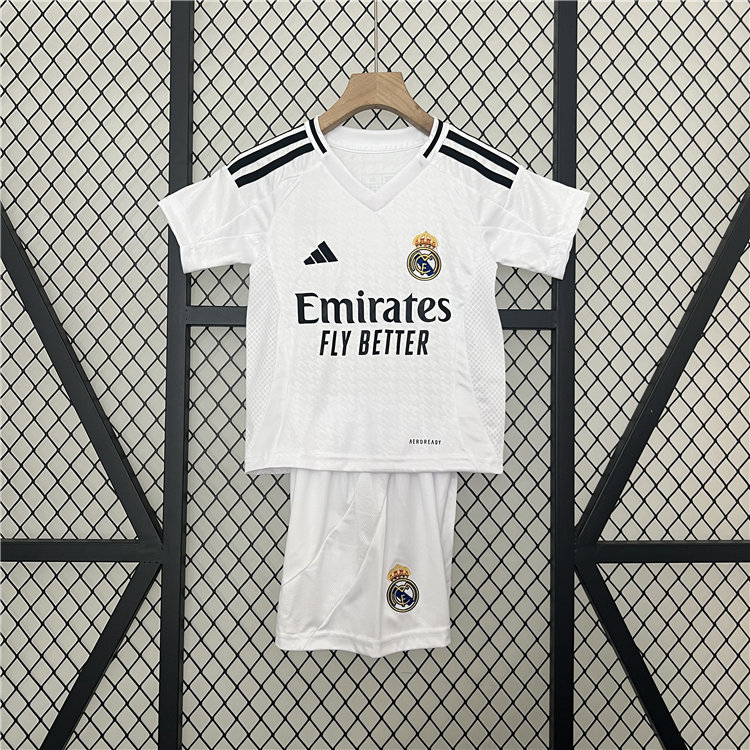 Professional Grade KidsYouth Real Madrid 2425 Home Kit ShirtShort