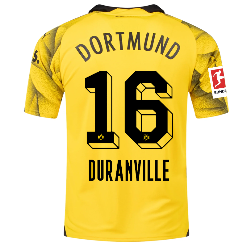 Borussia Dortmund Duranville 2023-2024 Bun Third Jersey – Authentic Shirt