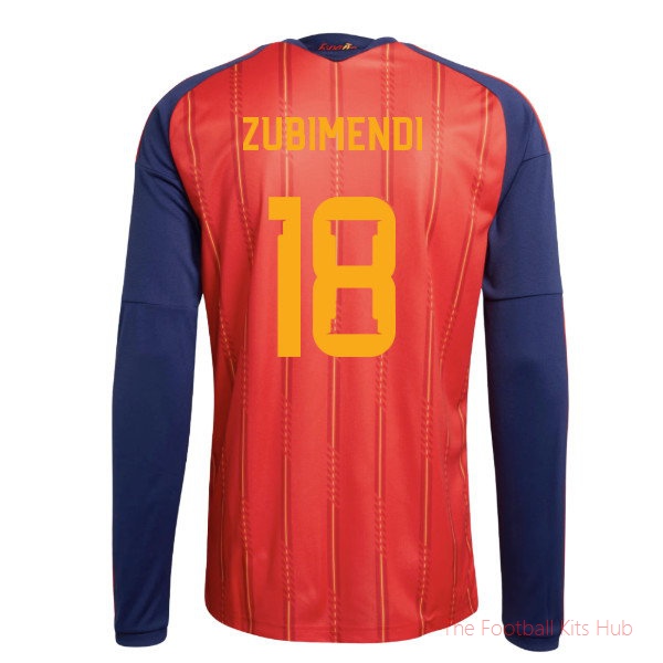 [LK] 2026/27 Spain Long Sleeve Home Shirt (Zubimendi 18)