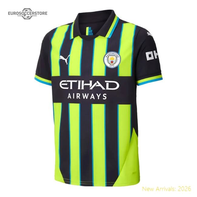 Durable Man City Kids Jersey 2024-2025 Stretchy Quick-dry