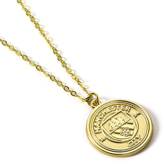 Women's Manchester City FC Gold Finish Crest Necklace
