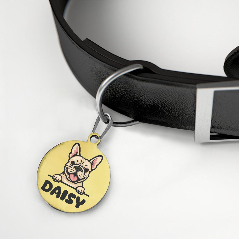 - Comfortable Custom Double-sided French Bulldog Tag Paw Protection