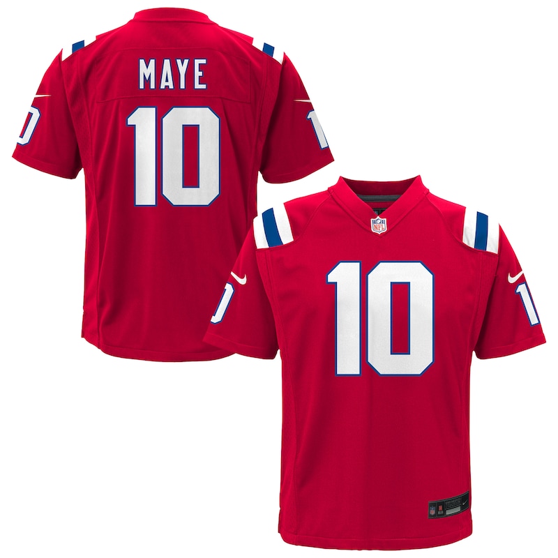 None Drake Maye Fan Favorite NE Patriots Premium Jersey Game Day Wear