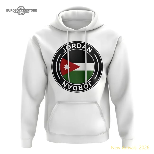 First-class Jordan Football Badge Hoodie (white) - Reasonable Price