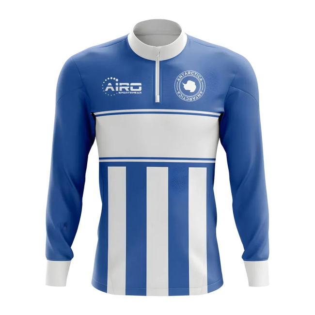 Replica Antartica Concept Football Half Zip Midlayer Top (Blue-White)
