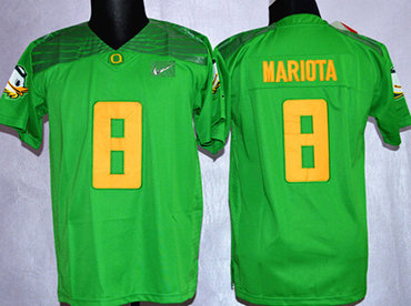 Men's None Green 2015 alternate jersey Marcus Mariota #8 authentic