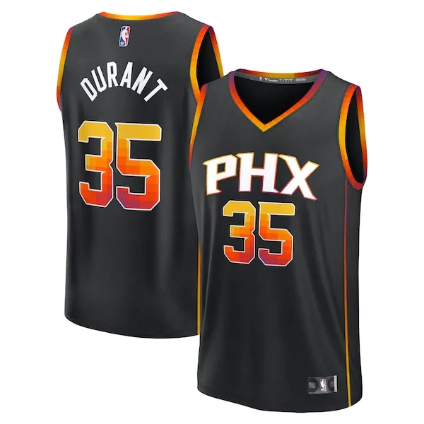 Kevin Durant PHX Durable Basketball Jersey - Black - Licensed Product