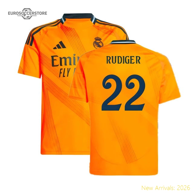 Performance 2024-2025 Real Madrid Away Shirt (Kids) (Rudiger 22)