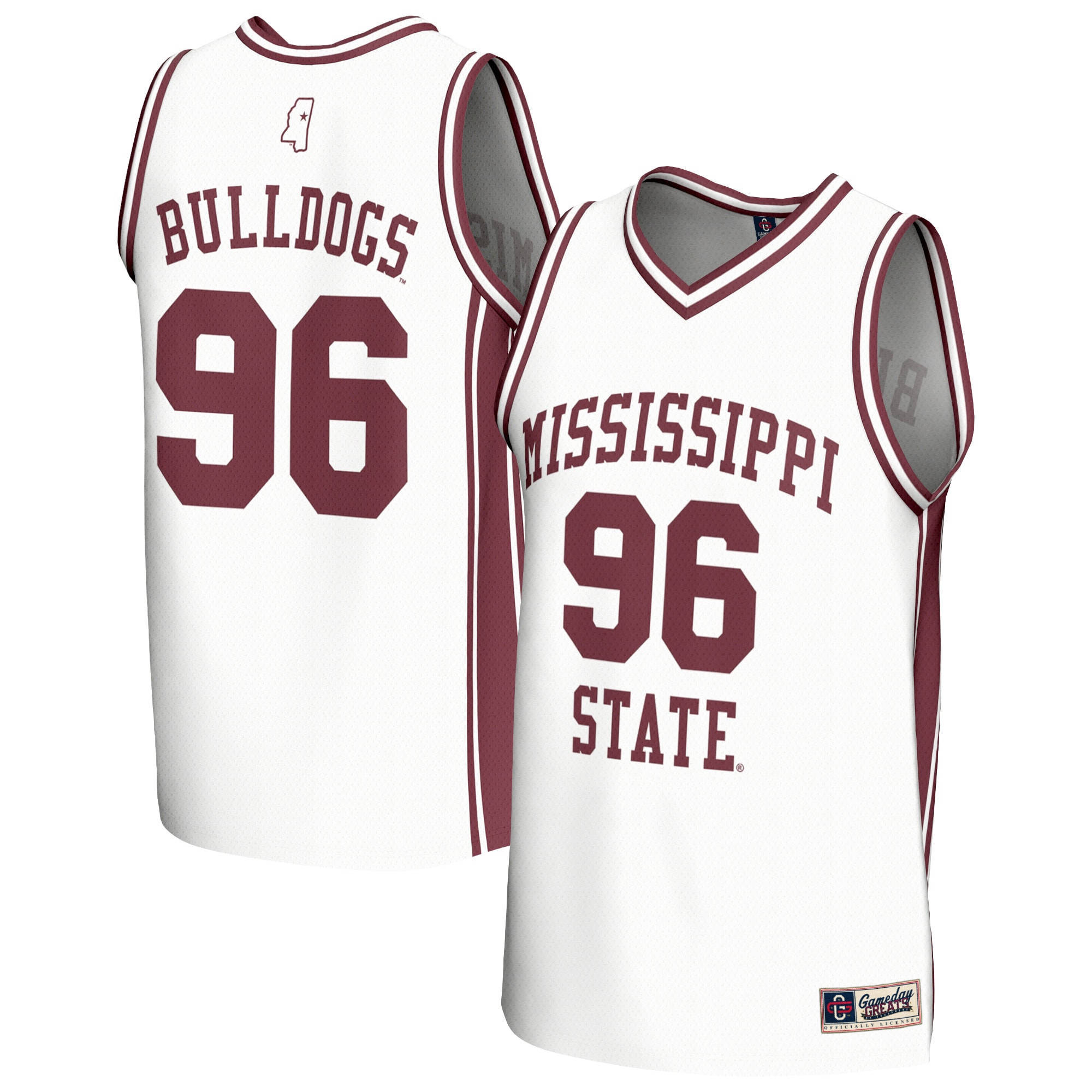 [NJP] Mississippi State Bulldogs GameDay Greats Unisex Lightweight Collegiate Basketball Fashion Jersey - White