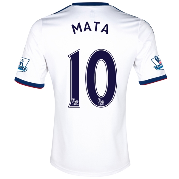 13-14 Chelsea 10 MATA White Away Soccer Jersey Shirt - Official