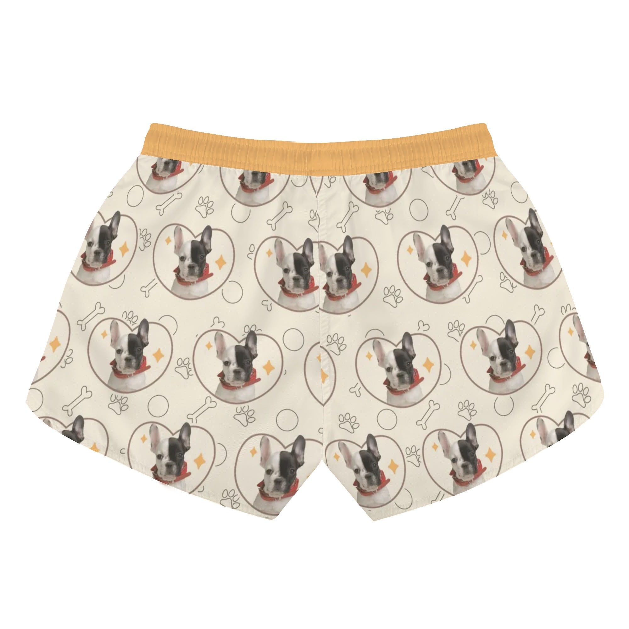 French Bulldog Lover Custom Women's Beach Shorts With French Bulldog