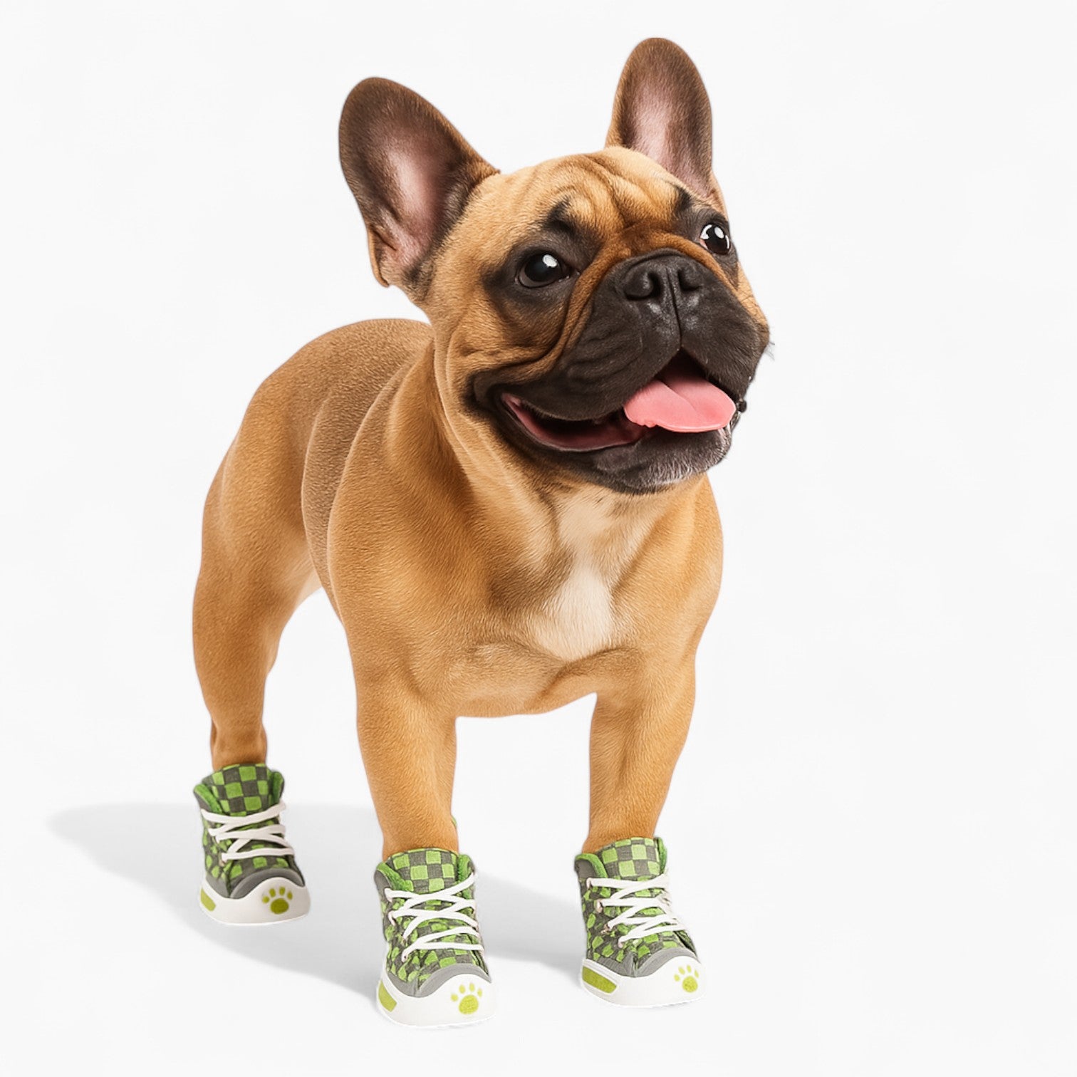 Pawgoals French Bulldog Shoes – Paw Print Football Style Sneakers